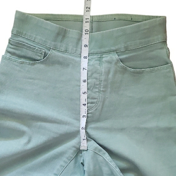 Soft Surroundings Green Slimming Waist The Ultimate Relaxed Straight Jeans PS 6P - Picture 12 of 16